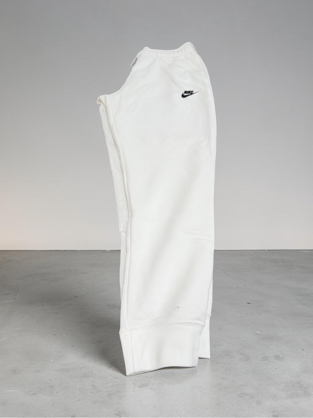 Nike White Women's Sweatpants with Black Swoosh